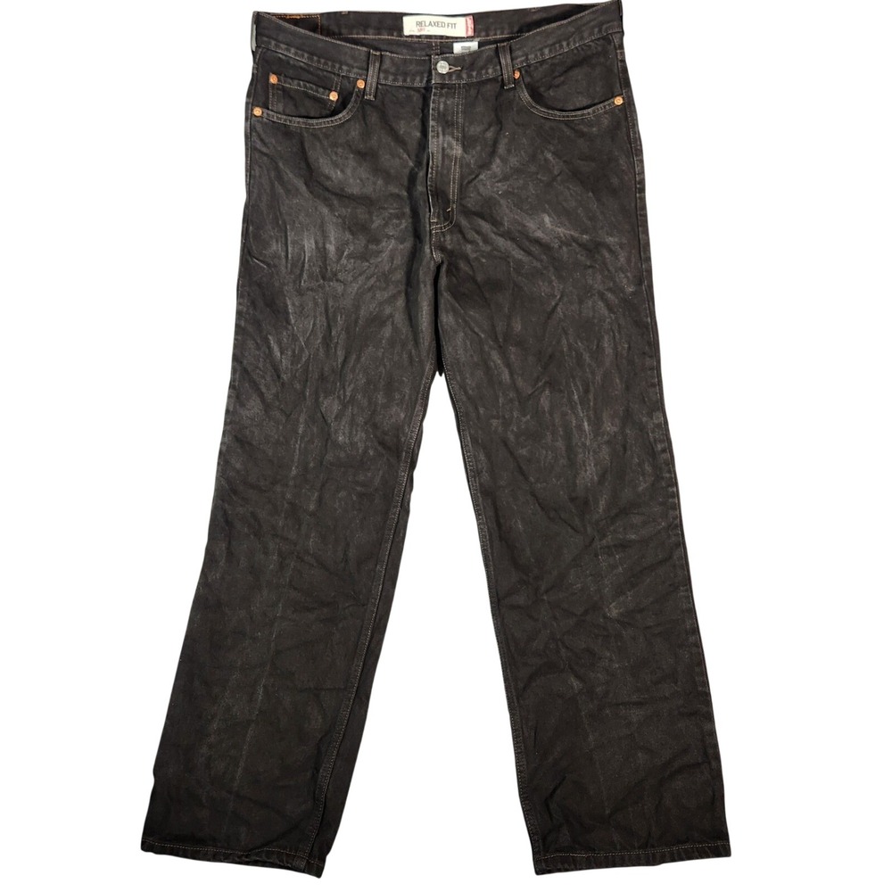 Levi's 550 Relaxed Fit Black Denim Jeans Mens‎ 40X32
